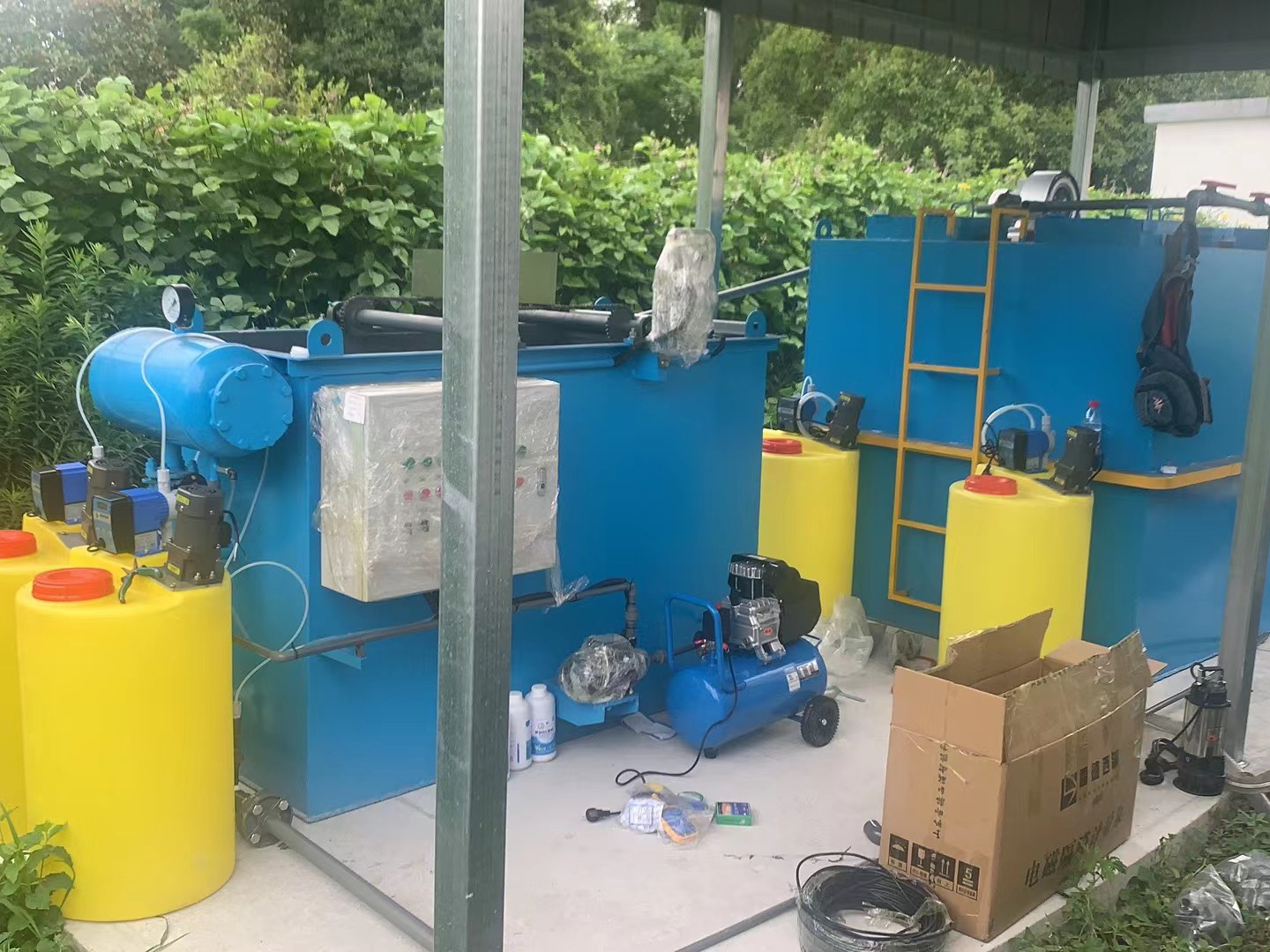 8月15日屠宰污水處理氣浮機(jī)+一體化工程案例